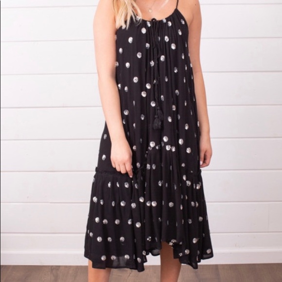 Wishlist Apparel Polka Dot Sequin Dress Sz M - Picture 8 of 8